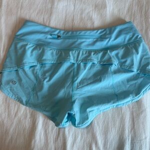 lululemon athletica speed up Light Blue Athletic Shorts